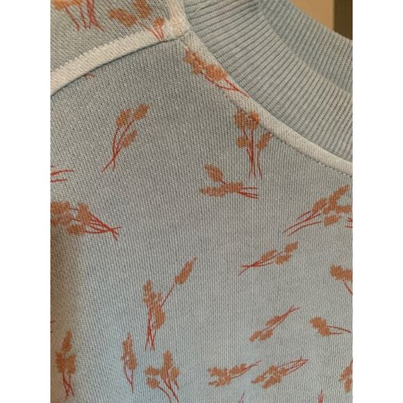 Goodfellow & Co-Crewneck-Pullover-Sweatshirt-Floral Print-Light Blue-Men's-M - Picture 4 of 5